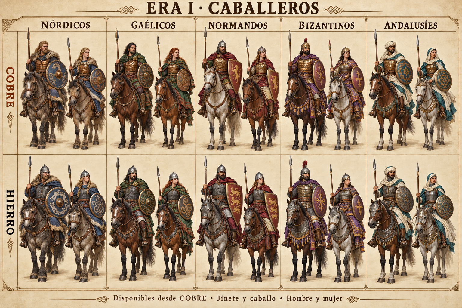 Caballería de cobre y hierro: arte conceptual de Era I