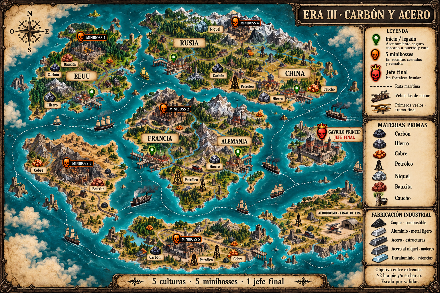 Mapa conceptual de Carbón y Acero